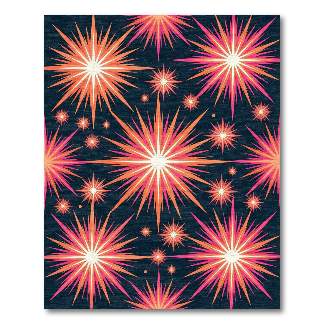 Vibrant Retro Starburst Geometric Art Rug