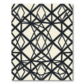 Monochrome Geometric Diamond Intersecting Lines Rug
