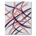 Plum Coral Abstract Paint Strokes Rug