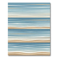 Coastal Blue Sand Layered Abstract Wave Rug
