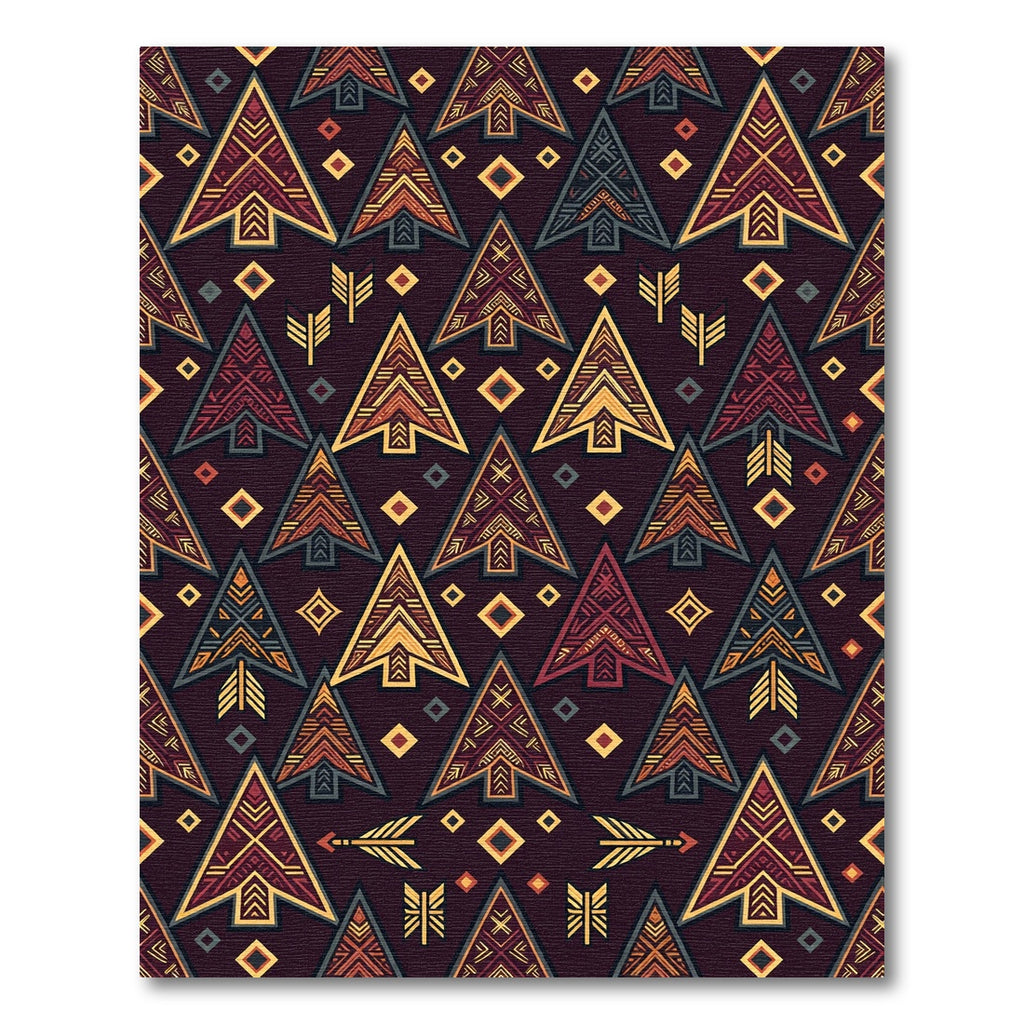 Triangular Tribal Arrows Pattern Rug