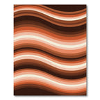 Terracotta Abstract Wavy Stripes Rug