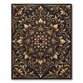 Gilded Bronze Floral Medallion Accent Rug