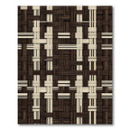 Woven Brown Beige Texture Interlace Rug