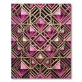 Luxury Glamour Fuchsia Geometric Prism Rug