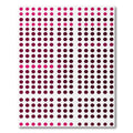 Modern Magenta Dot Grid Rug