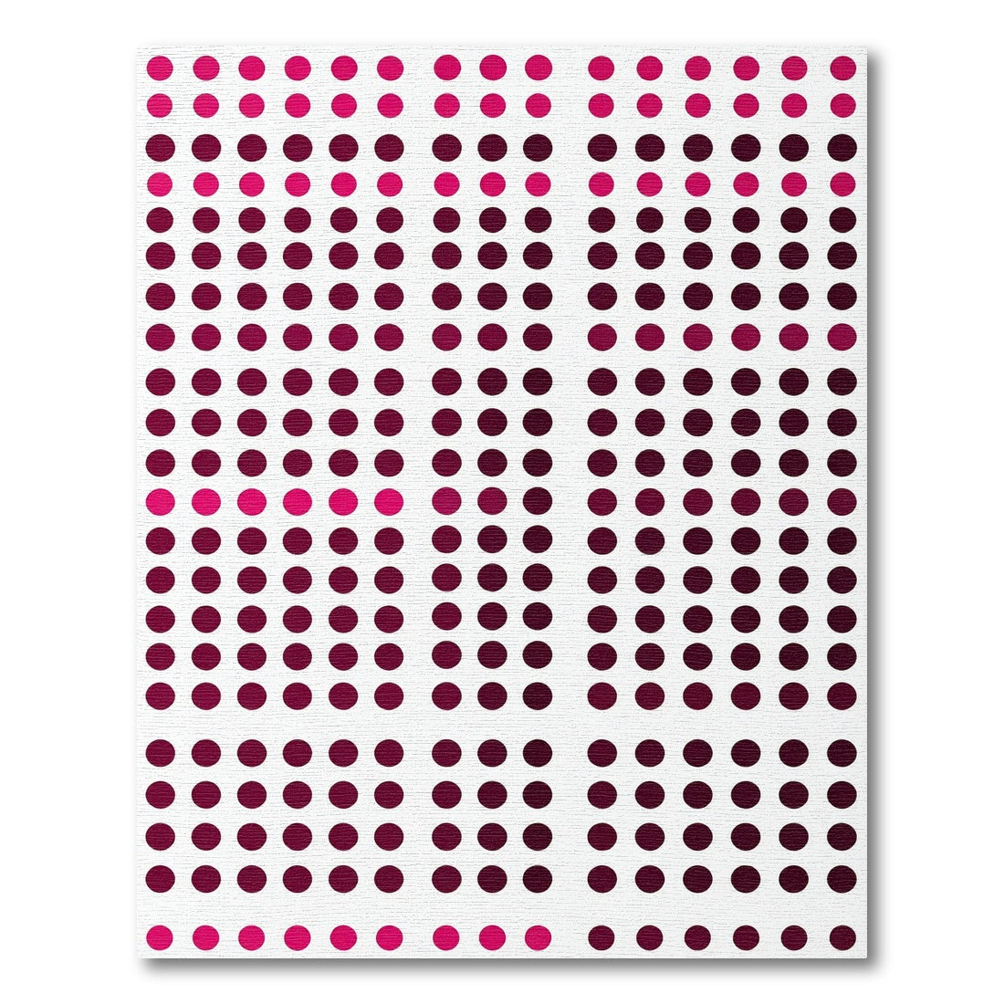 Modern Magenta Dot Grid Rug
