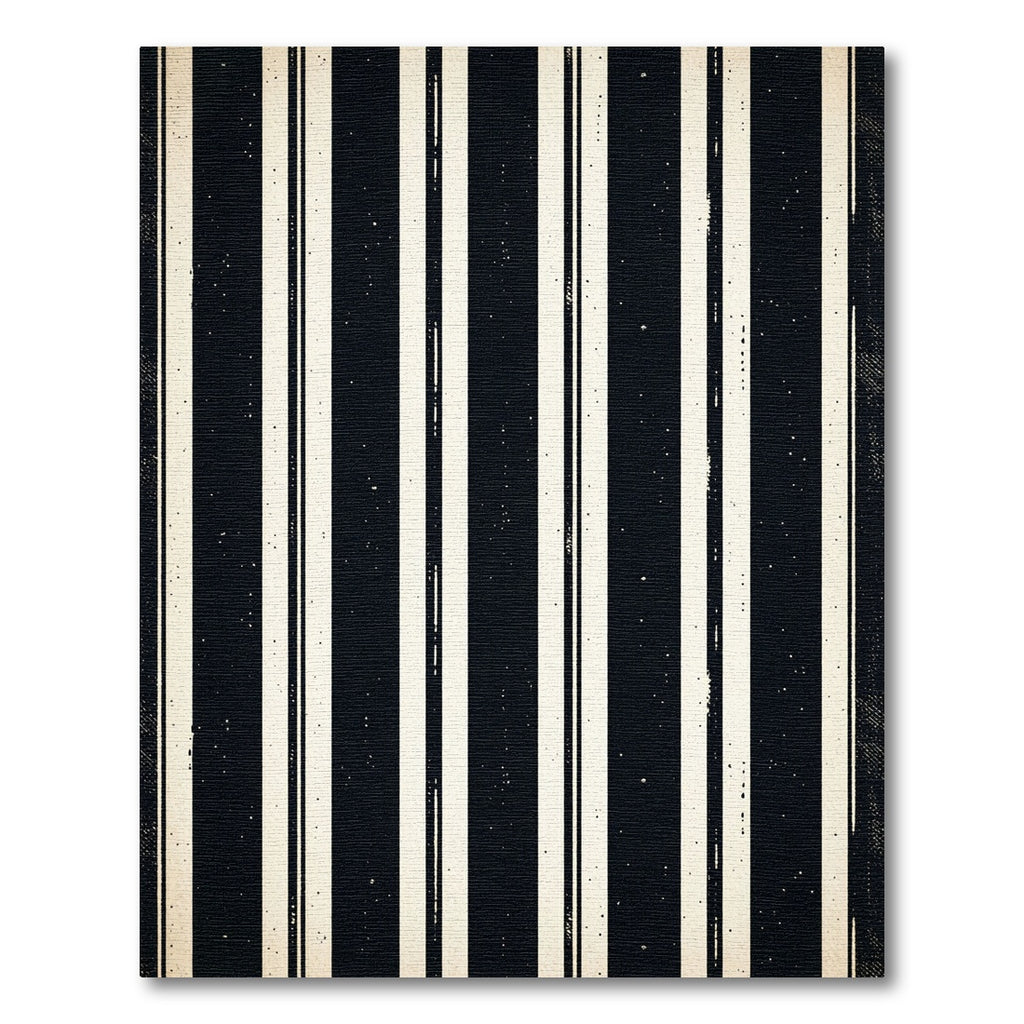 Classic Black and Cream Stripe Rug