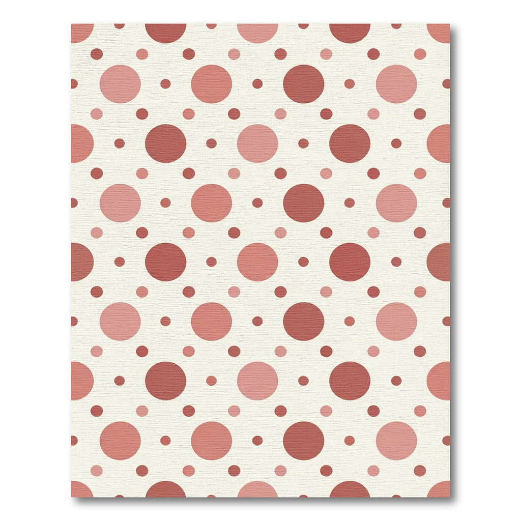Soft Rose and Terracotta Polka Dot Rug