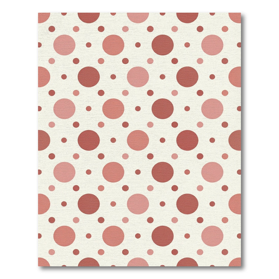 Soft Rose and Terracotta Polka Dot Rug