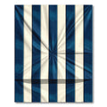 Navy and Cream Sunburst Striped Rug