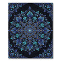 Radiant Azure Filigree Floral Medallion Rug