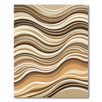 Brown Beige Flowing Waves Rug
