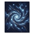 Cosmic Swirling Galaxy Blue Nebula Rug