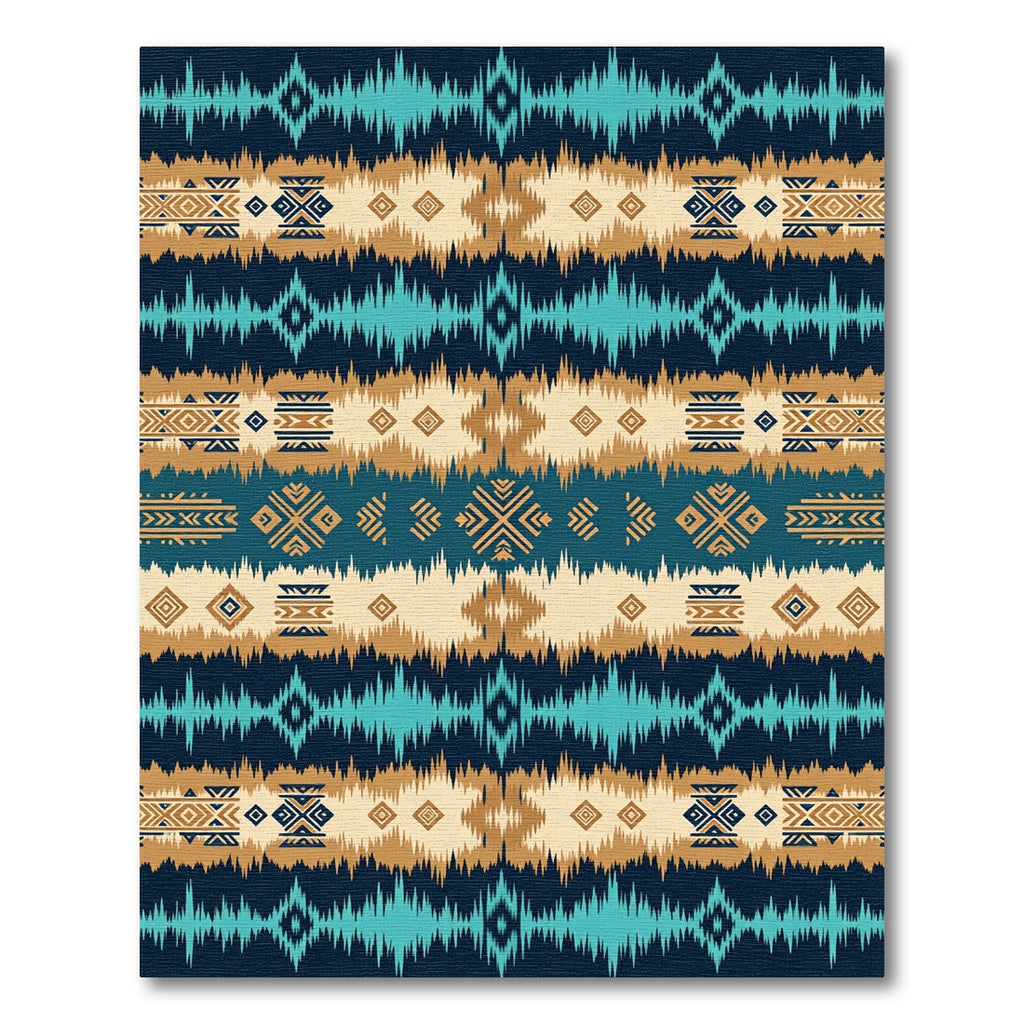Navajo Inspired Diamond Stripe Rug
