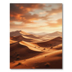 Golden Amber Desert Dune Landscape Rug