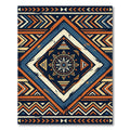 Navajo Diamond Blue Orange Chevron Rug