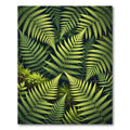 Lush Green Fern Foliage Abstract Rug