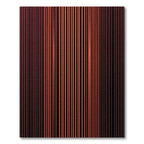 Crimson Orange Vertical Stripe Rug