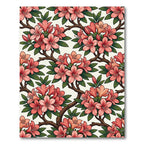 Coral Pink Blossom Branches Rug