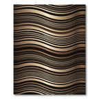 Pristine Gold Wavy Bar Rug