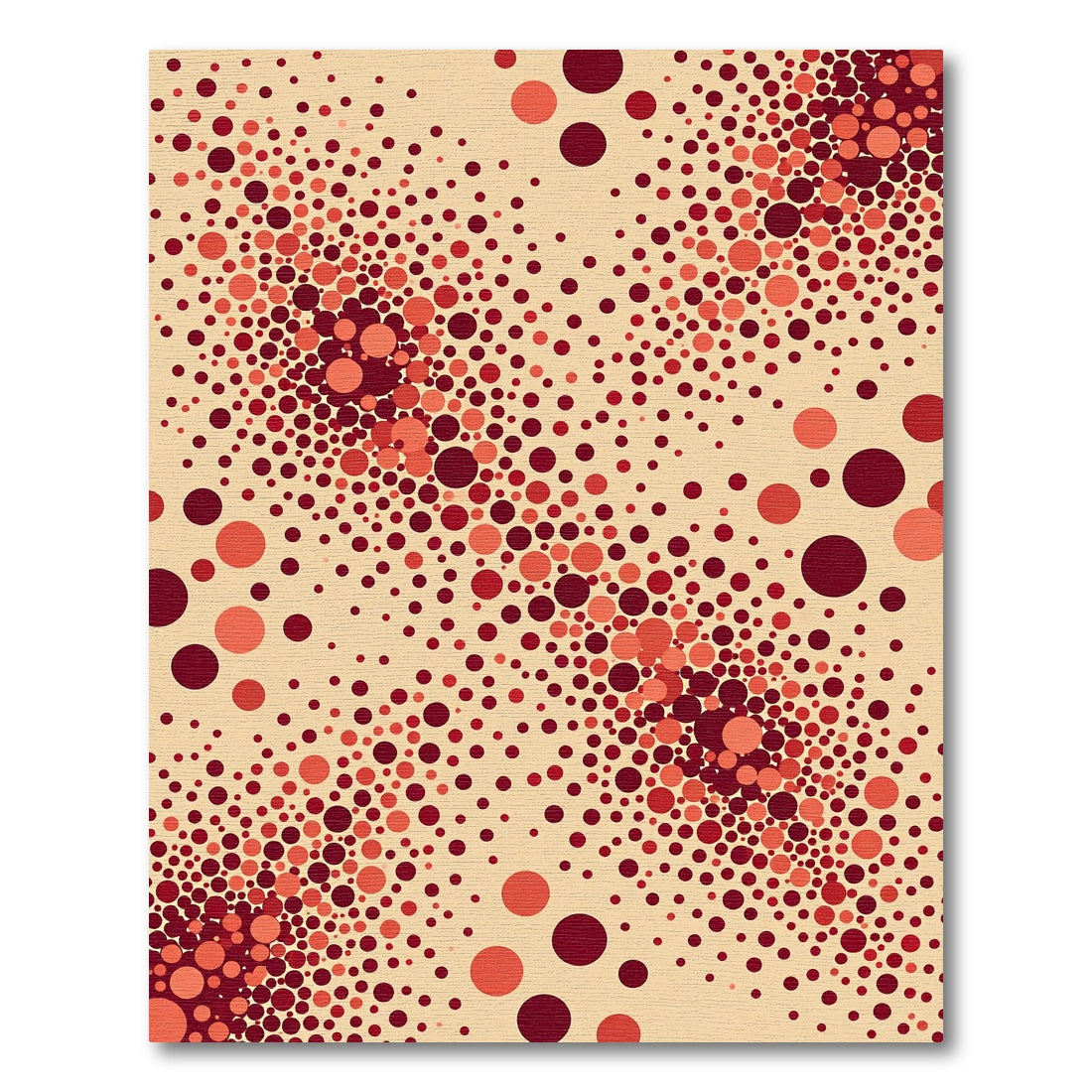Crimson Scattered Dot Gradient Rug