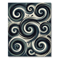 Monochrome Swirl Abstract Art Rug
