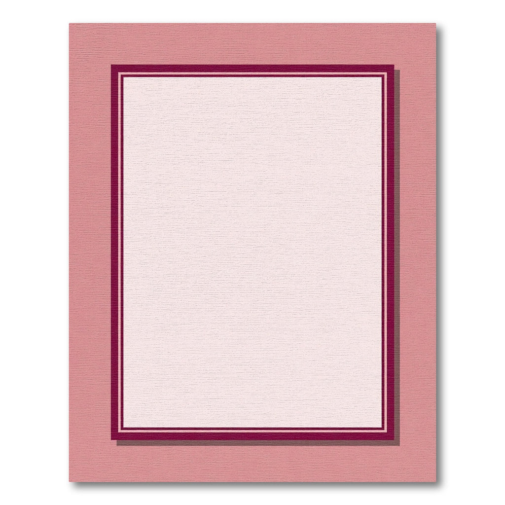 Plum White Contemporary Bordered Rug