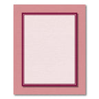 Plum White Contemporary Bordered Rug