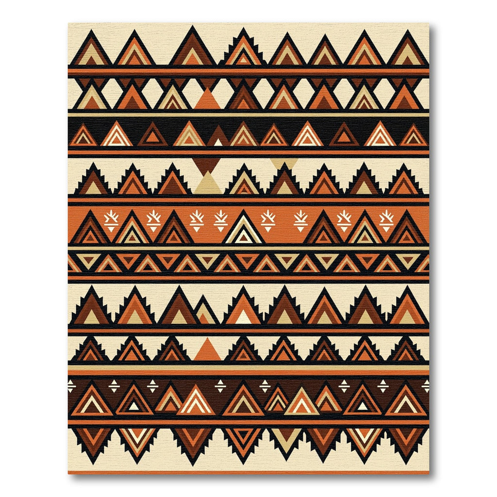 Earthy Geometric Aztec Terracotta Chevron Rug