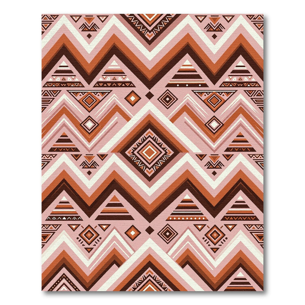 Geometric Navajo Pink Brown Zigzag Rug