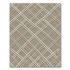 Modern Greige Lattice Overlapping Grid Rug
