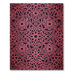 Ornate Crimson Intertwined Floral Medallion Rug