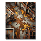 Grungy Concrete Splattered Abstract Rug