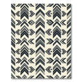 Geometric Arrow Gray Monochrome Rug