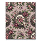Victorian Pink Floral Portrait Rug