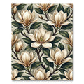 Cream Magnolia Flower Branch Garden Rug