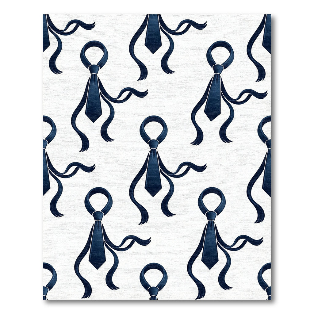 Minimalist Navy Tie Silhouette Rug