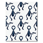 Minimalist Navy Tie Silhouette Rug