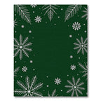 Evergreen White Snowflake Border Rug