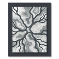 Monochrome Abstract Topographic Flowing Lines Rug