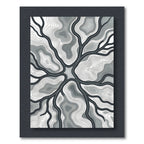 Monochrome Abstract Topographic Flowing Lines Rug