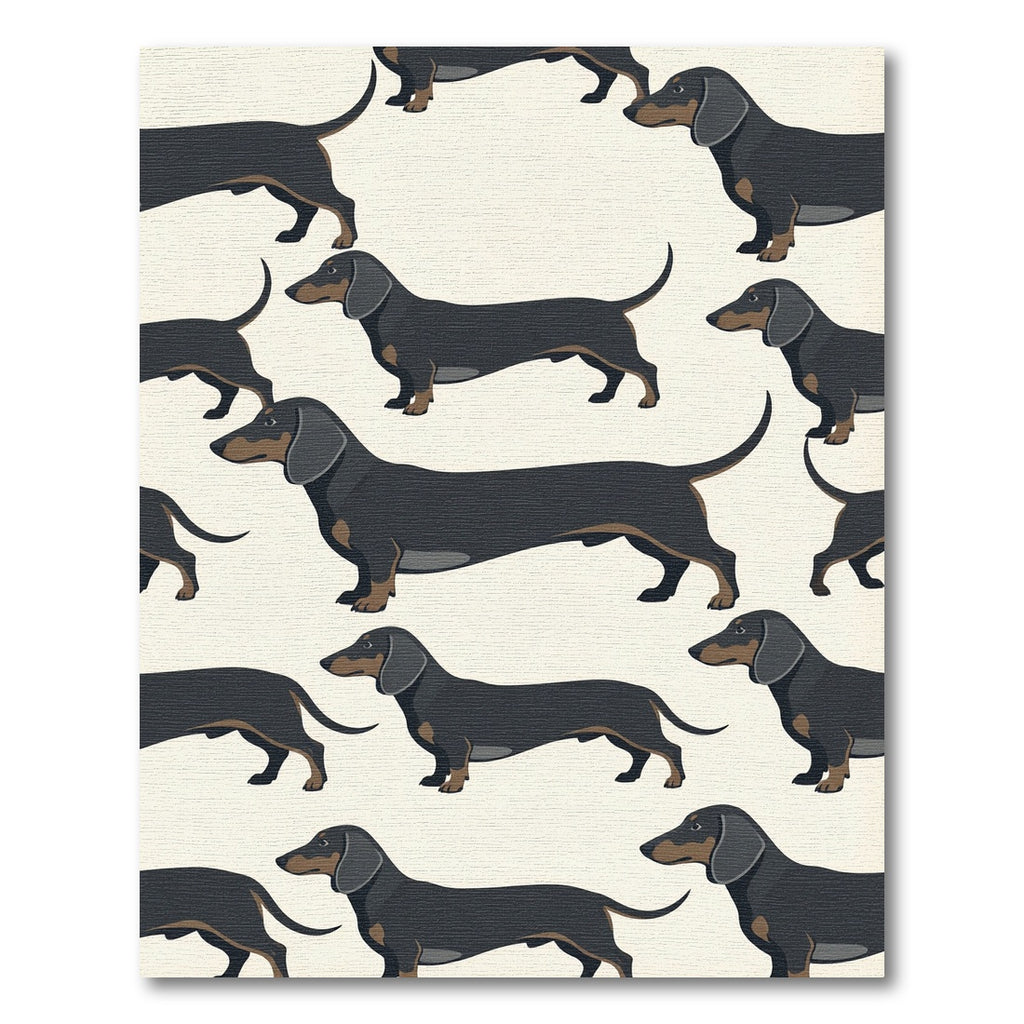 Charming Black and Tan Dachshund Dogs Rug