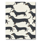 Charming Black and Tan Dachshund Dogs Rug