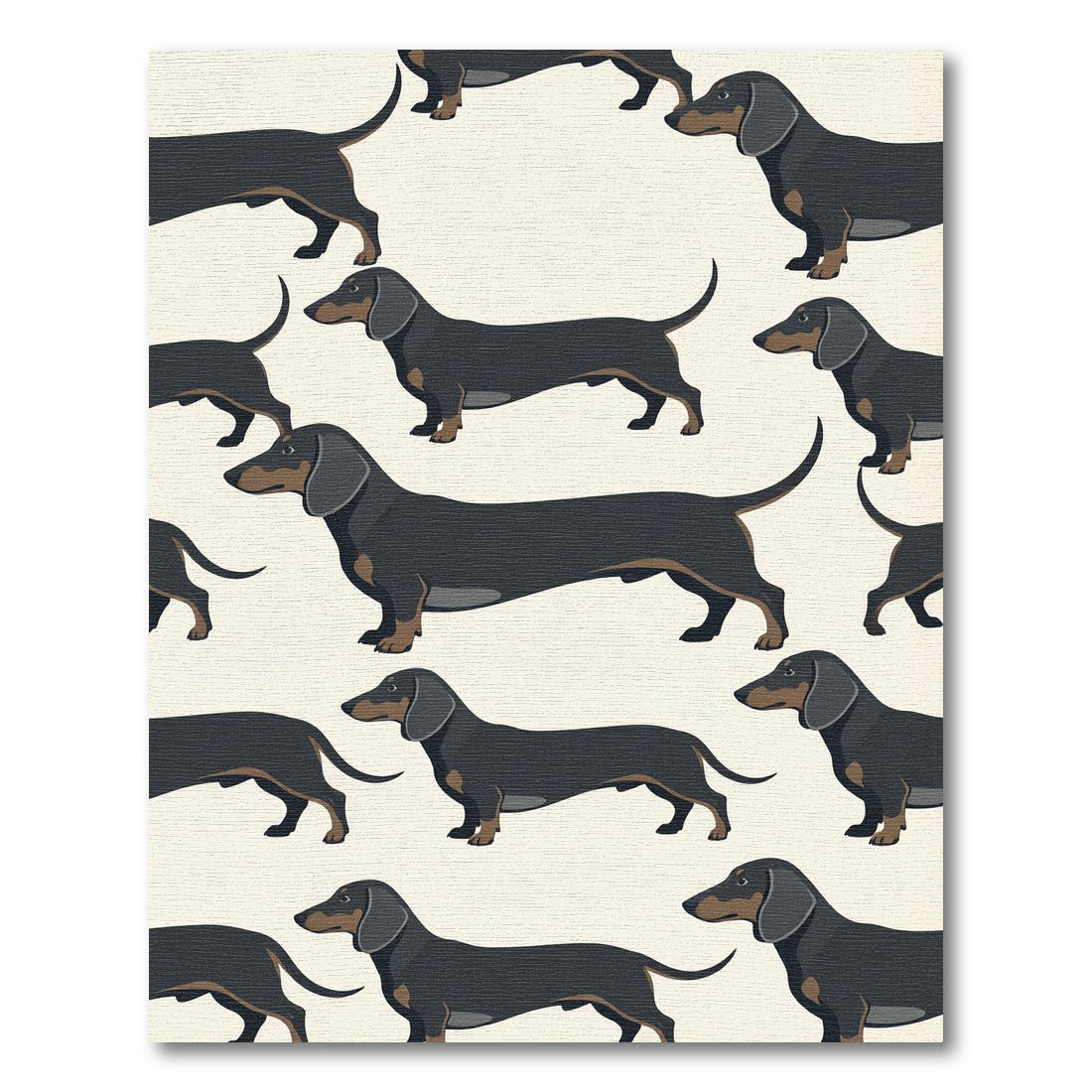 Charming Black and Tan Dachshund Dogs Rug