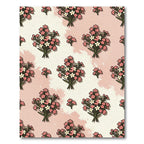 Pink White Gentle Blossom Bouquet Rug