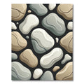 Abstract Pebble Forms Neutral Palette Rug