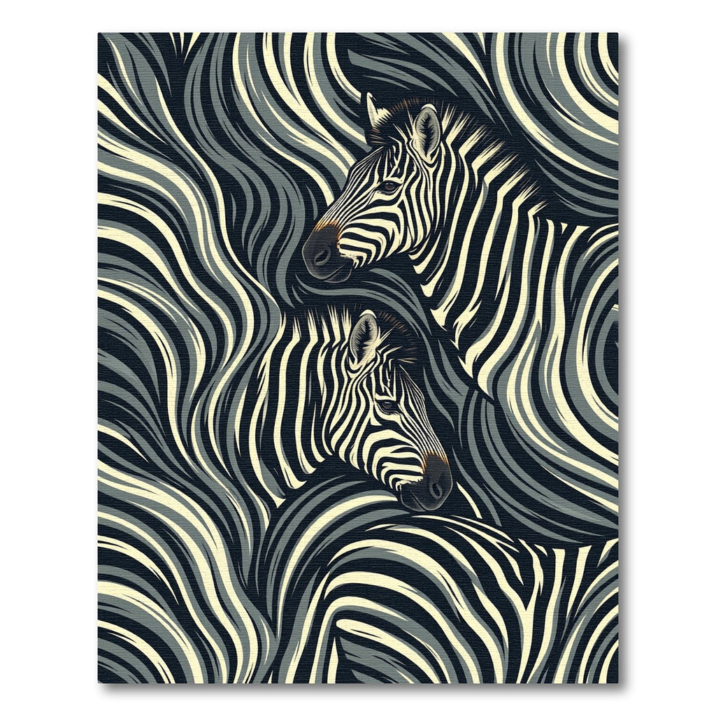 Monochrome Zebra Wild Swirls Rug