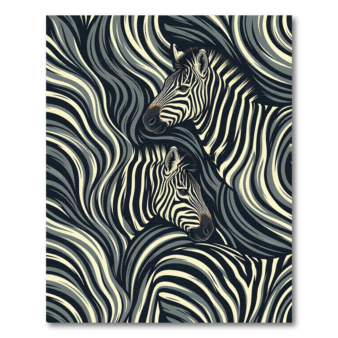 Monochrome Zebra Wild Swirls Rug