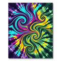 Vibrant Neon Swirl Psychedelic Abstract Art Rug